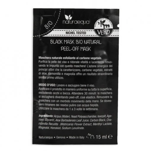 Ingrijire fata - Masca neagra organica, exfolianta natural,  15 ml
