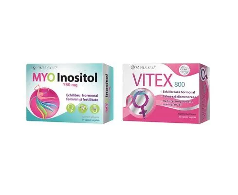 Sistemul genito-urinar - Pachet Total Care - Myo Inositol 750 mg, 30 capsule + Vitex 800 – echilibru hormonal, 30 capsule