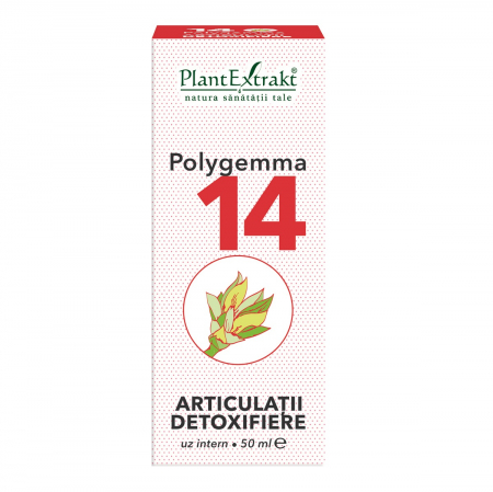 Tincuri, extracte si uleiuri vegetale - Polygemma NR14 Articulații Detoxifiere 50ml