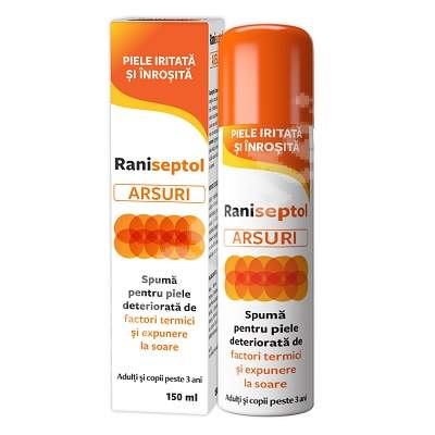 Afectiuni dermatologice - Raniseptol spray arsuri spumă 150ml