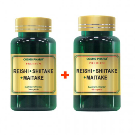 Antitrombotice - Reishi Shiitake Maitake 60 Capsule cu 30 capsule