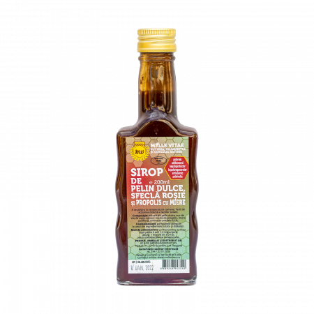 Afectiuni hepato biliare - Sirop de pelin dulce, sfeclă roșie și propolis cu miere 200ml