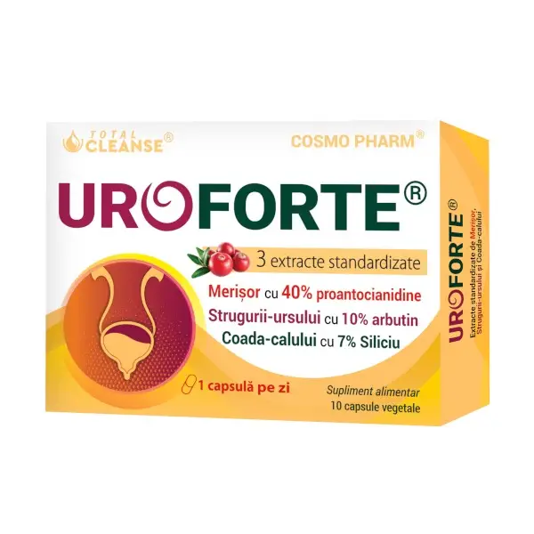SUPLIMENTE ALIMENTARE - Uroforte , 10 capsule