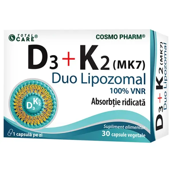 Ameliorare simptome - Vitamina D3 si K2(MK7) Lipozomala
