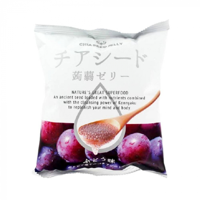 Chia Seed Konnyaku Grape Jelly 165g [1]