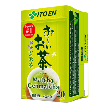 Tea Bags, Powder - Oi Ocha Matcha Genmaicha Tea Bags 20 Sachets 40g