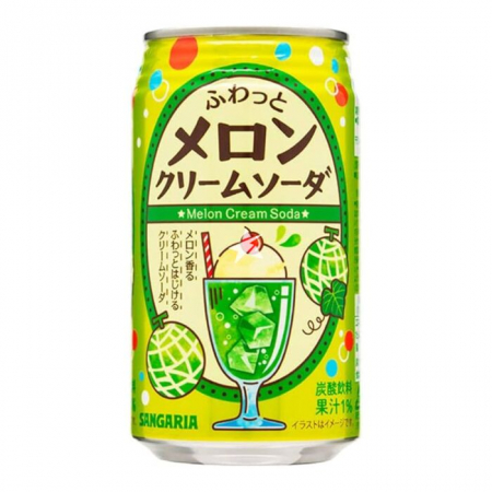 Băuturi Carbogazoase - Fluffy Melon Cream Soda cu cremă de pepene roșu, cutie 350g