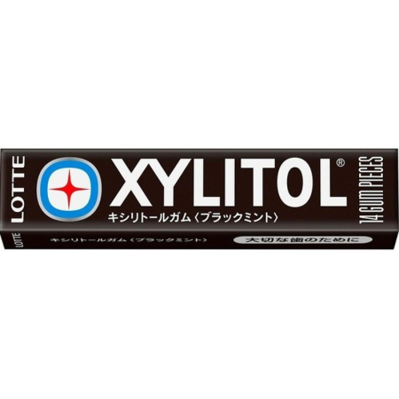 Snacks - Xylitol Black Mint Chewing Gum 14 Pieces 21g