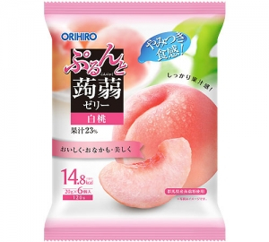 Snacks - Jeleu Konnyaku Purunto Pouch cu piersică albă 6buc. 120g