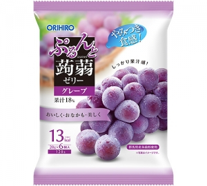 Snacks - Jeleu Konnyaku Purunto Pouch cu struguri 6buc. 120g
