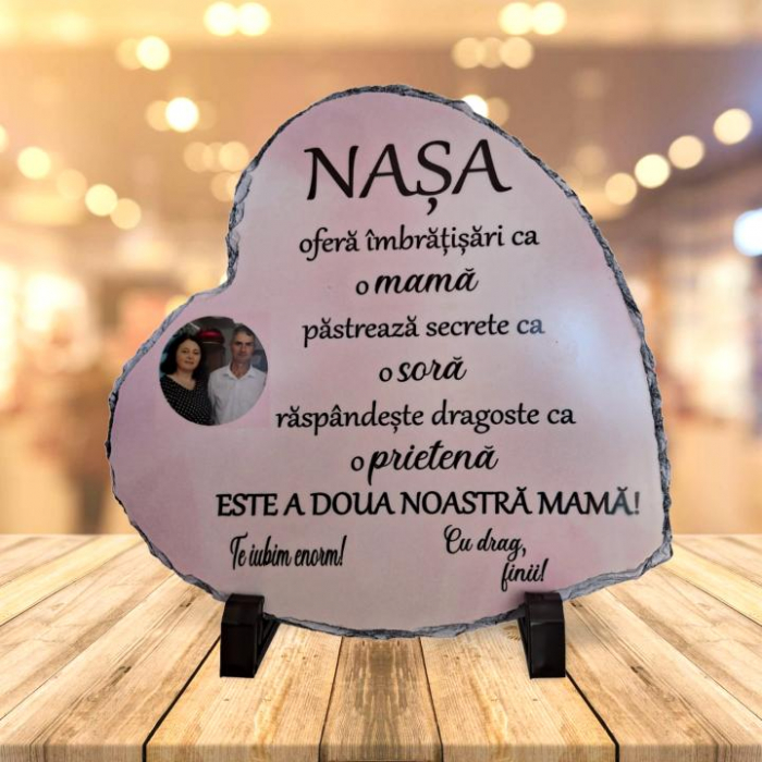 Placa ardezie personalizata 15 cm Inima [1]