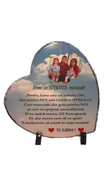 Placa ardezie personalizata 15 cm Inima [3]