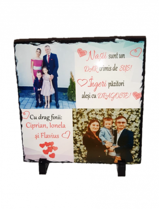 Placa ardezie personalizata 15x15 cm [5]