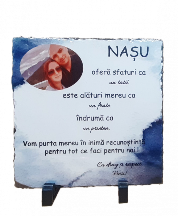 Placa ardezie personalizata 15x15 cm [4]