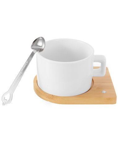Set Cească Personalizată cu Suport de Lemn și Linguriță – Cadou Unic și Elegant [2]