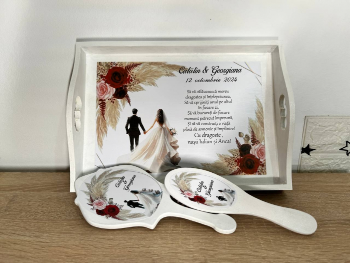 Set Tavă cu Accesorii Personalizate pentru Gătit Mirii  [1]