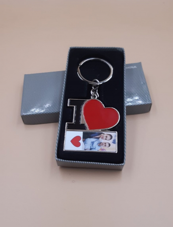 Breloc metalic personalizat „I LOVE YOU” Cadouri de Ziua de Naștere - Breloc metalic personalizat „I LOVE YOU”