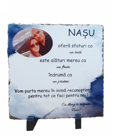 Placa ardezie personalizata 15x15 cm [3]