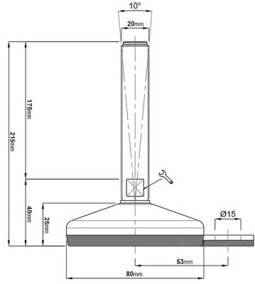 PICIOR REGLABIL INOX COD 25048F
