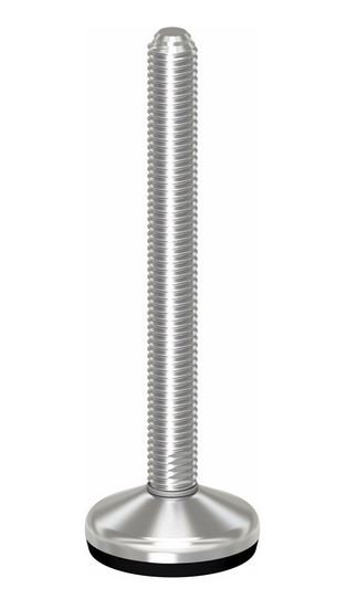 PICIOR REGLABIL INOX CU TALPA DIN CAUCIUC VULCANIZATA 24404, D40, filet M8X75 [1]