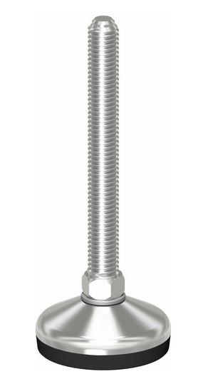 PICIOR REGLABIL INOX CU TALPA DIN CAUCIUC VULCANIZATA 24504, D50, filet M10X100 [1]
