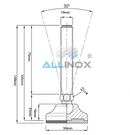 picior cu filet din otel zincat [3]
