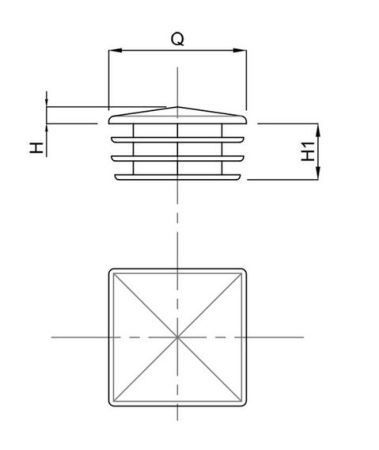 DOP POLIAMIDA SLIM PENTRU TEAVA 25x25 - COD 33100 [1]