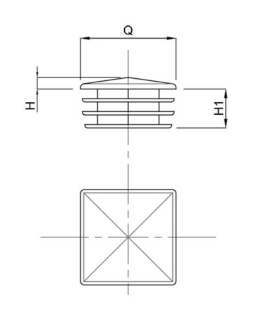DOP POLIAMIDA SLIM PENTRU TEAVA 35x35 - COD 33105 [1]