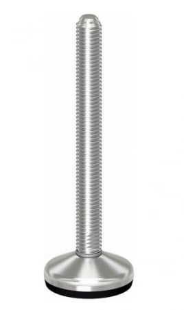 PICIOARE - PICIOR REGLABIL INOX CU TALPA DIN CAUCIUC VULCANIZATA 24404, D40, filet M8X75