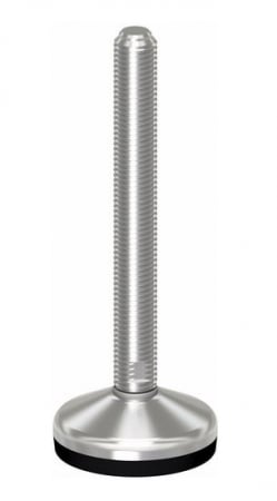 PICIOARE - PICIOR REGLABIL INOX CU TALPA DIN CAUCIUC VULCANIZATA 24820, D60, filet M16X150