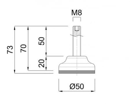 PICIOR REGLABIL TALPA ANTIALUNECARE 9051, D50, filet M8 [1]