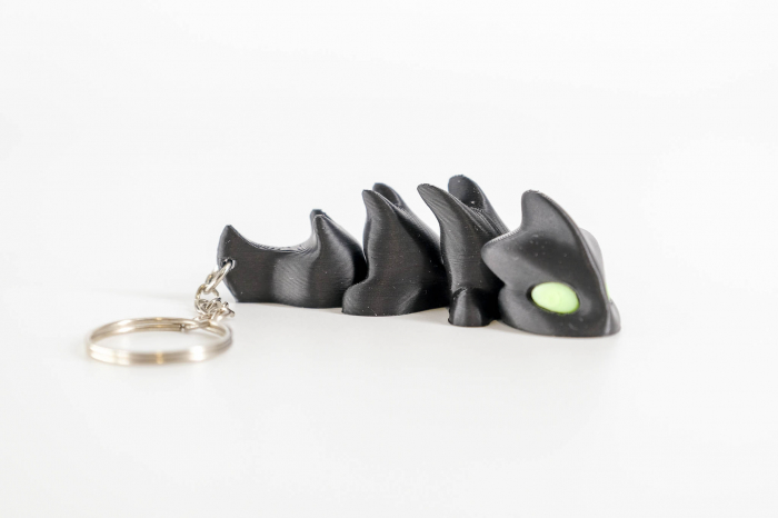 Breloc Dragon articulat negru [1]