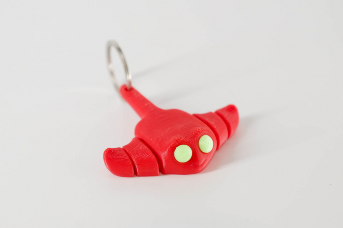 Breloc Mini Pisica de mare flexibila rosie [2]