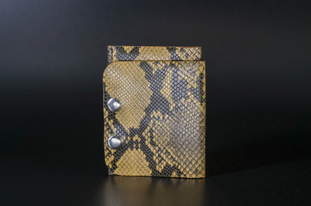 Portofele Minimaliste & Card Holder - Portofel Piele Naturală cu Presaj de Șarpe 'Grasarp' | Pielea Mea