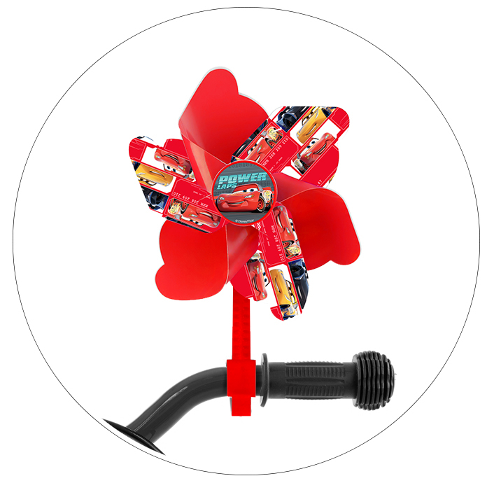 Accesoriu montaj pe ghidon, morisca de vant, culoare rosu, model Disney Cars [2]