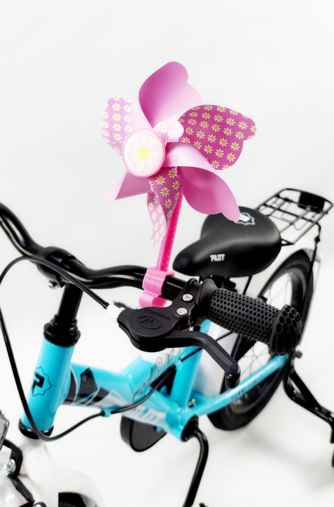 Accesoriu montaj pe ghidon, morisca de vant, culoare roz [3]