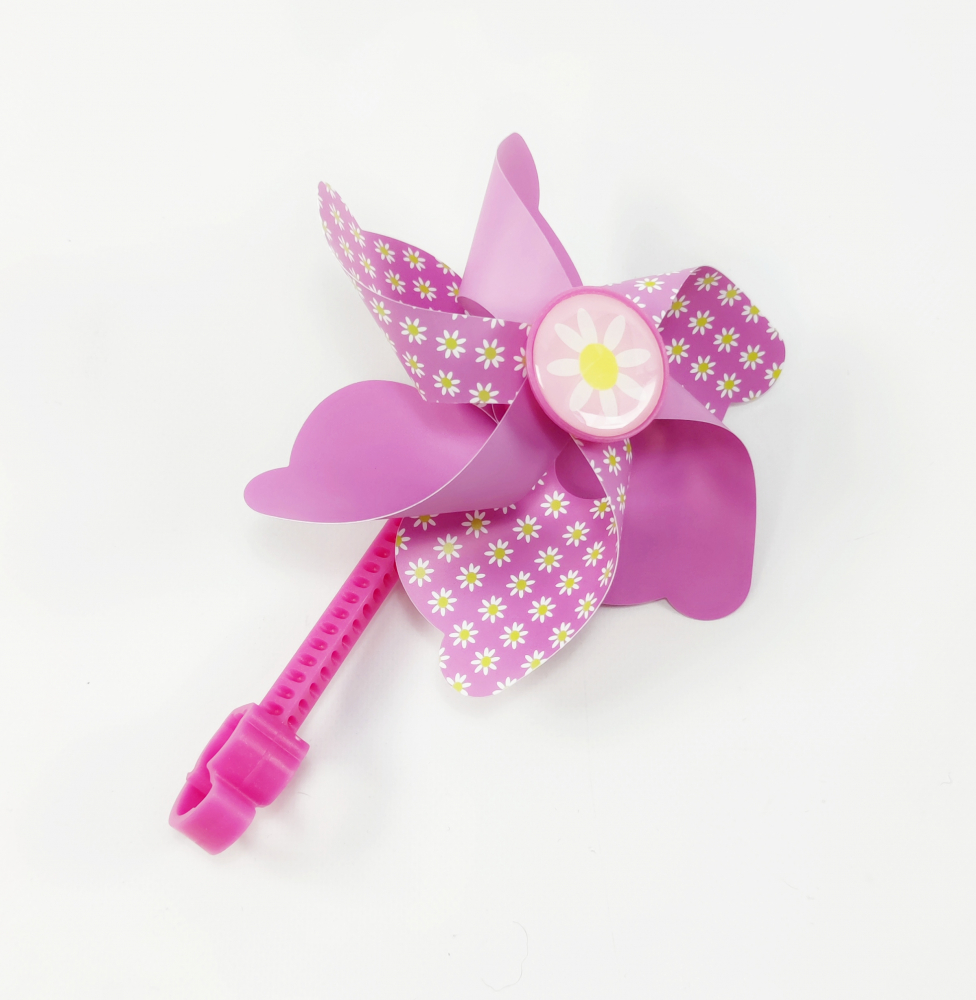 Accesoriu montaj pe ghidon, morisca de vant, culoare roz [2]