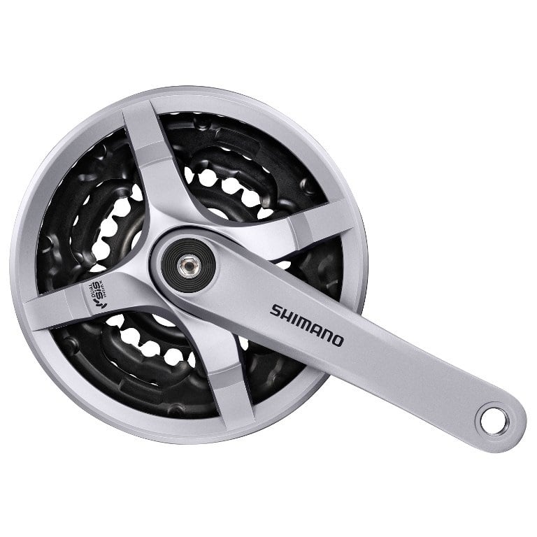 Angrenaj Pedalier Shimano Tourney Fc-Ty501 42X34X24T brat 170mm pentru 6 7 8 viteze pe spate suruburi agrintiu