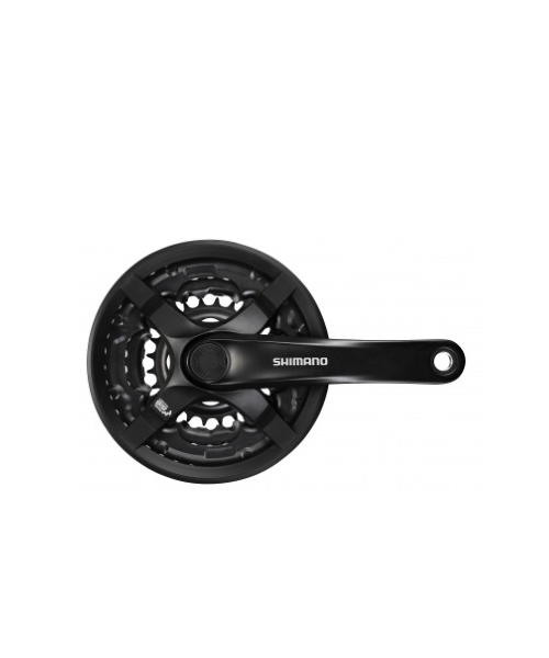 Angrenaj Pedalier Shimano Tourney Fc-Ty501 42X34X24T brat 175mm pentru 6 7 8 viteze pe spate suruburi de fixare negru