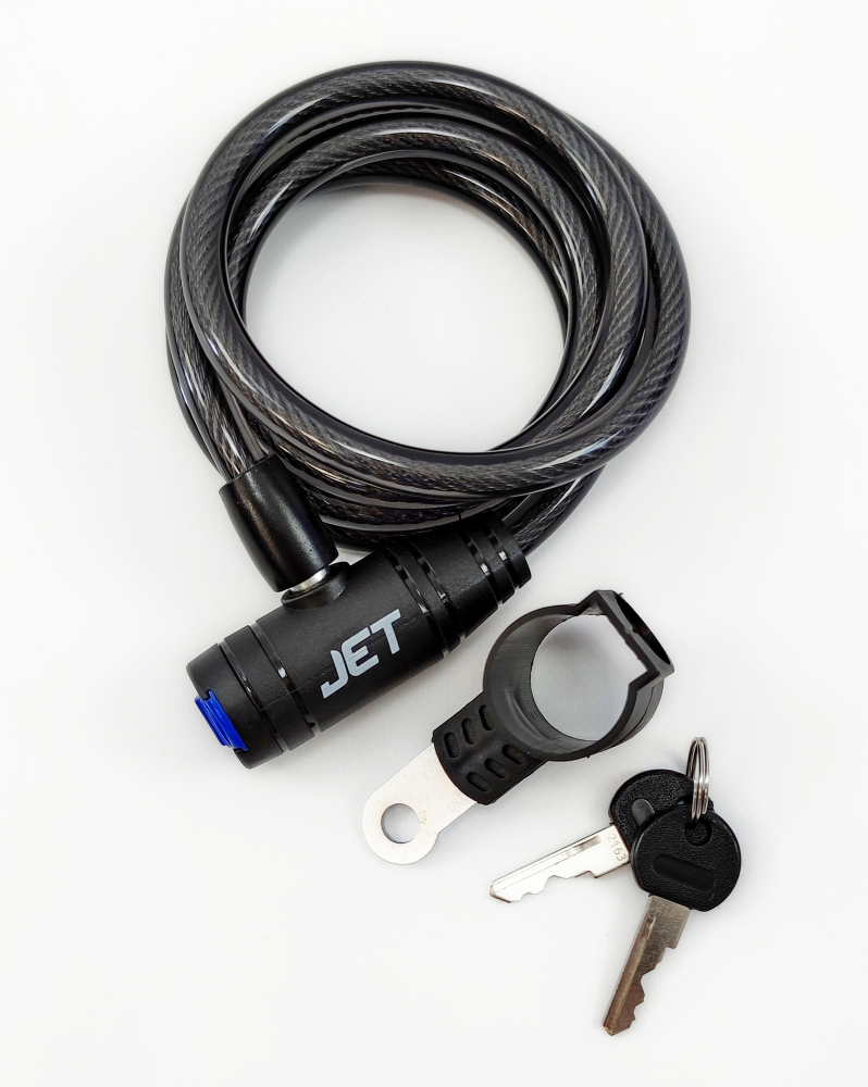 Antifurt cu cheie JET LOCK TY-506-1, 10x1500mm, culoare negru, cu suport [2]