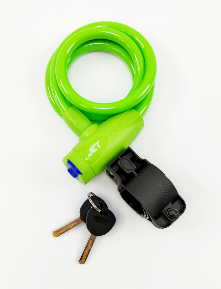 Antifurt cu cheie JET LOCK TY-582 10x1000mm, culoare verde, cu suport [2]