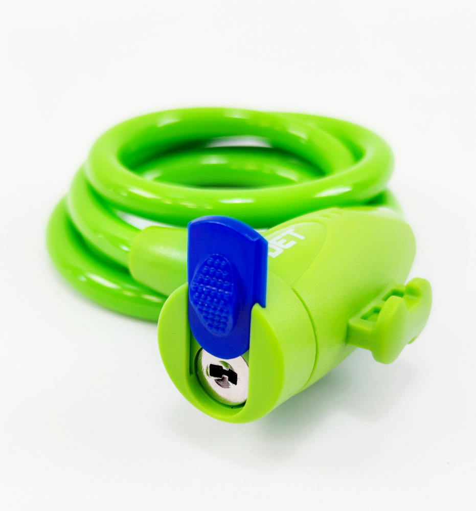 Antifurt cu cheie JET LOCK TY-582 10x1000mm, culoare verde, cu suport [3]