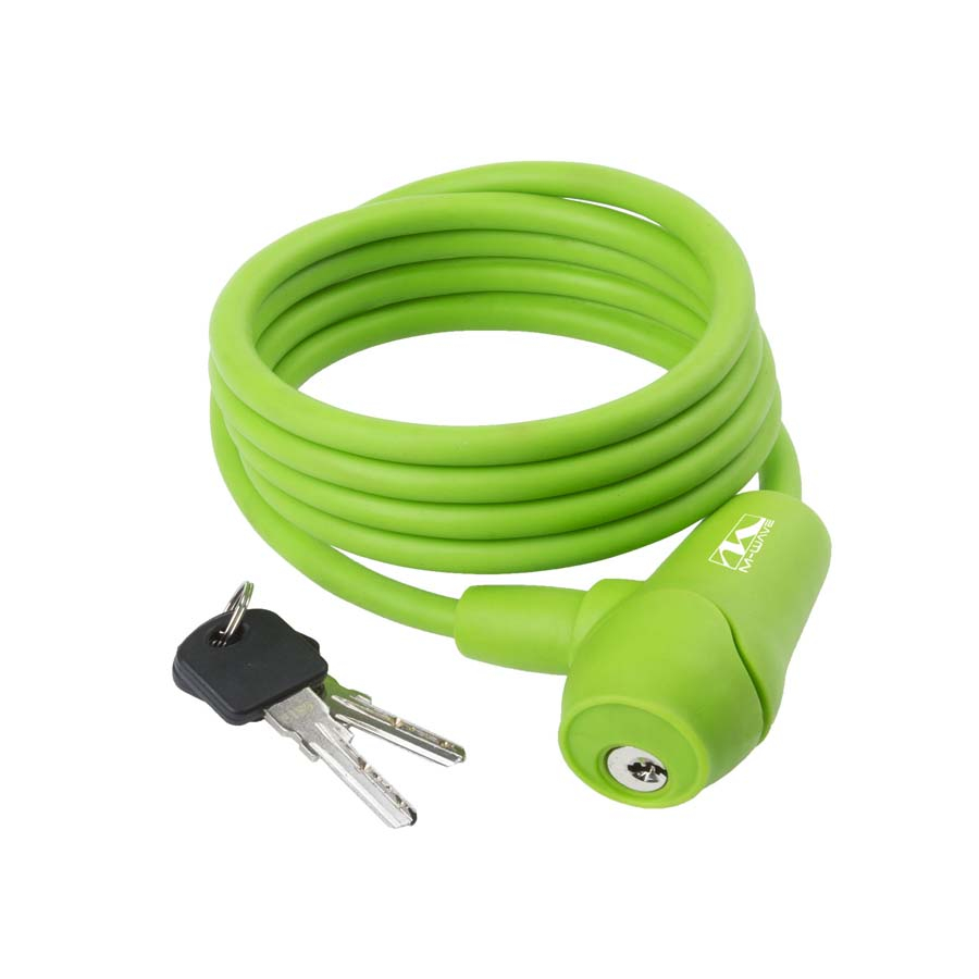 ANTIFURT CU CHEIE VERDE M-WAVE , zS 8.15 S, 8A 1500 MM