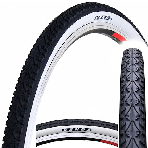 Anvelopa Kenda Khan K935 28x1.75, 28x1-5 8 x 1-3 4, 700x45C, culoare negru cu banda alba