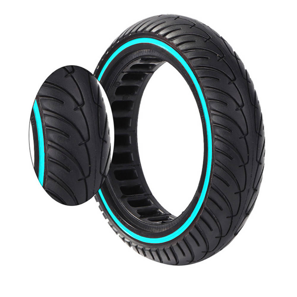 Anvelopa trotineta electrica plina, fara camera, dimensiune 8.5 x 2A, culoare negru cu dunga albastra [2]