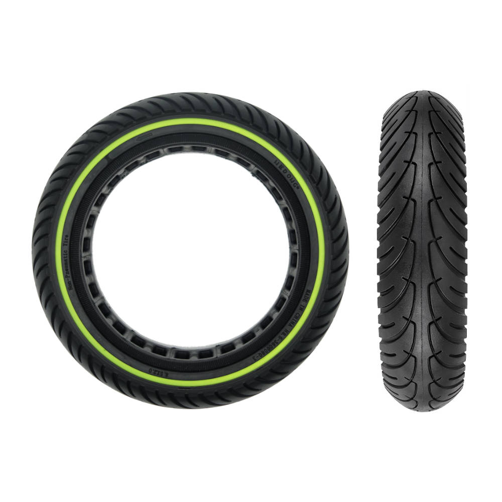 Anvelopa trotineta electrica plina, fara camera, dimensiune 8.5 x 2A, culoare negru cu dunga verde [5]