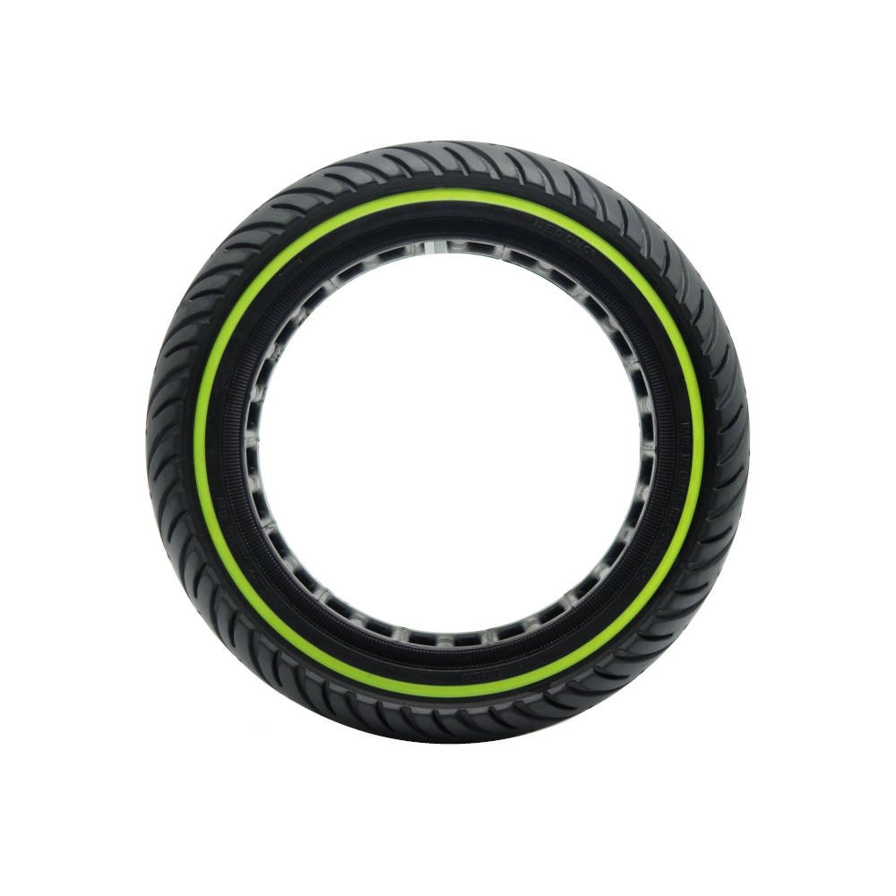 Anvelopa trotineta electrica plina, fara camera, dimensiune 8.5 x 2A, culoare negru cu dunga verde [7]