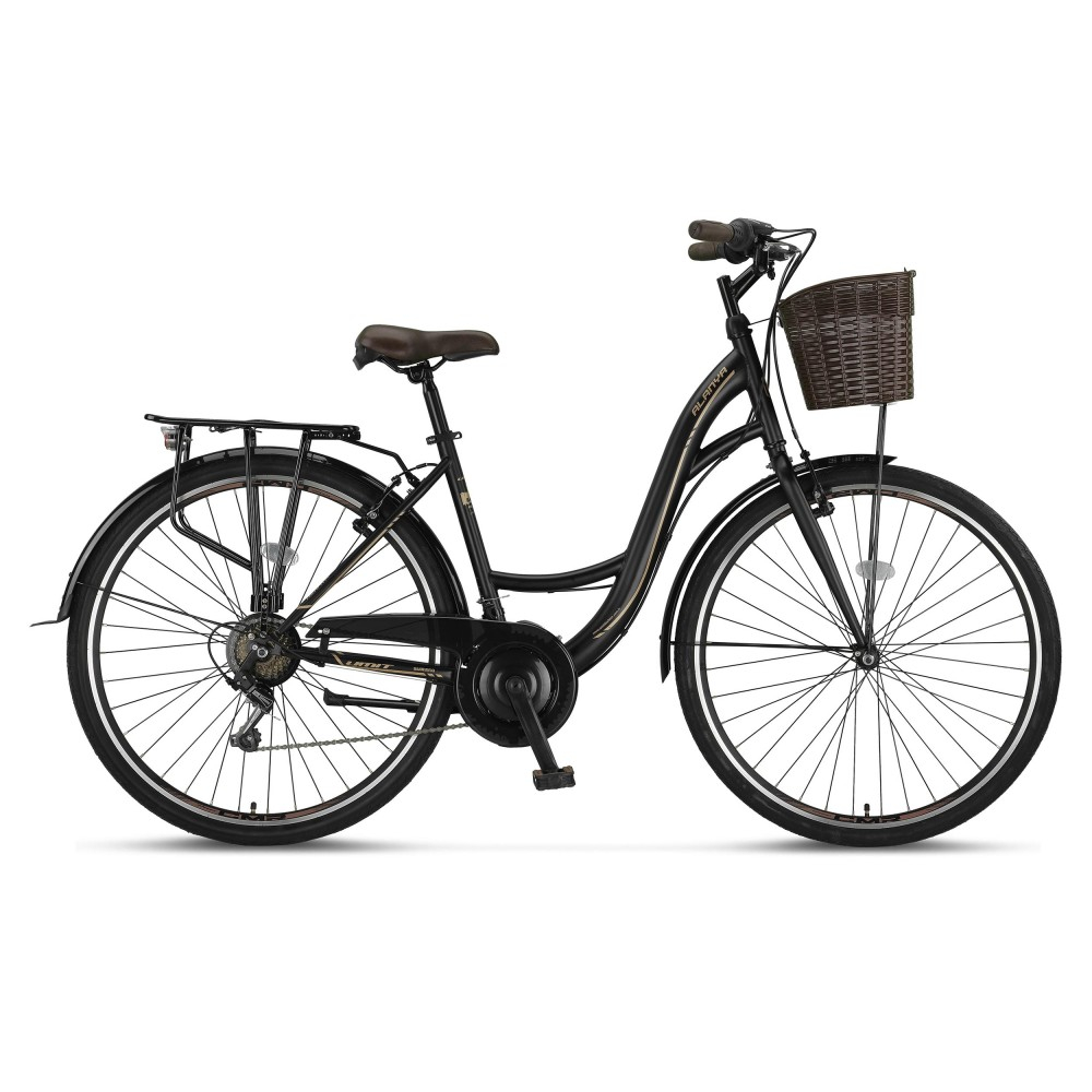 Bicicleta City Umit Alanya, roata 26", 21 viteze, culoare auriu/negru, cadru din otel [1]