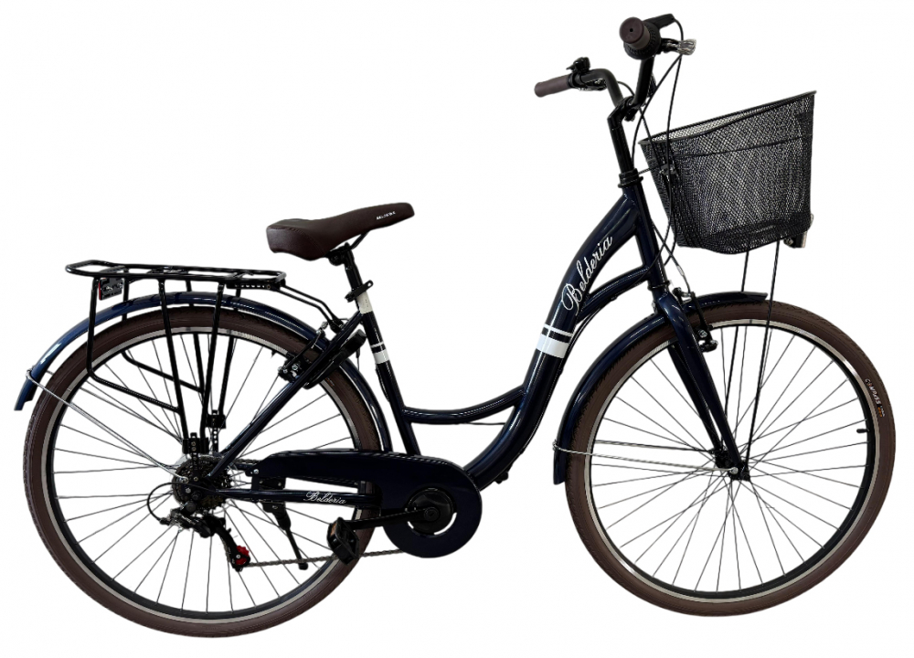 Bicicleta copii Belderia City Urban, culoare bleumarin, roata 28  , cadru din otel
