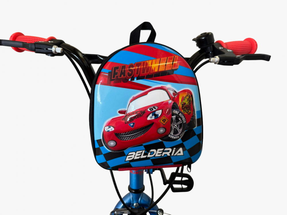 Bicicleta copii Belderia Fastwheel, culoare albastru, roata 14", cadru din otel [4]